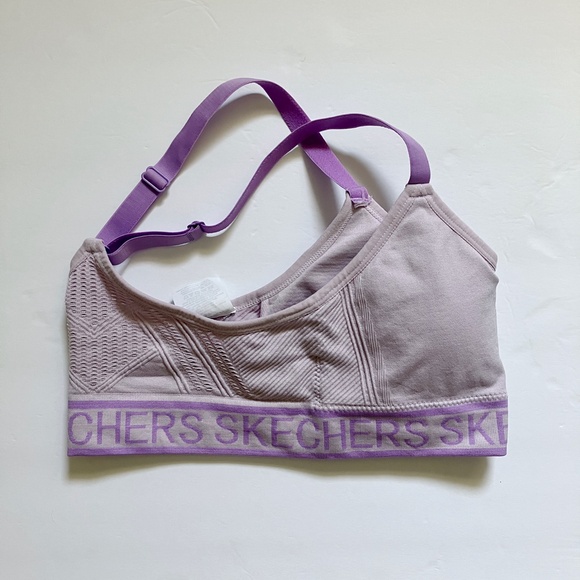 Skechers sports bra w/ removable padding lilac size S (32A-34B) - Picture 4 of 5